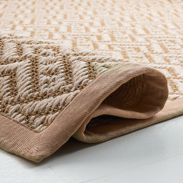 Safavieh Natural Sisal Chevron Area Rug — Handcrafted Natural Beige Low-Profile Texture For Modern Spaces 6'-0" x 9'-0" NF531B-6