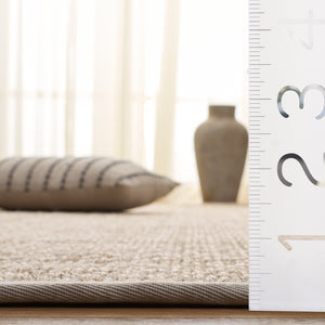 Safavieh Natural Sisal Area Rug 6X9 Neutral Grey Handcrafted Jacquard Weave Low-Profile Durable Eco-Friendly Piece 6'-0" x 9'-0" NF532F-6