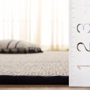 Safavieh Natural Sisal Area Rug Marble Black Jacquard Weave Low-Profile Rustic Modern Texture Durable Elegance 6'-0" x 9'-0" NF533Z-6