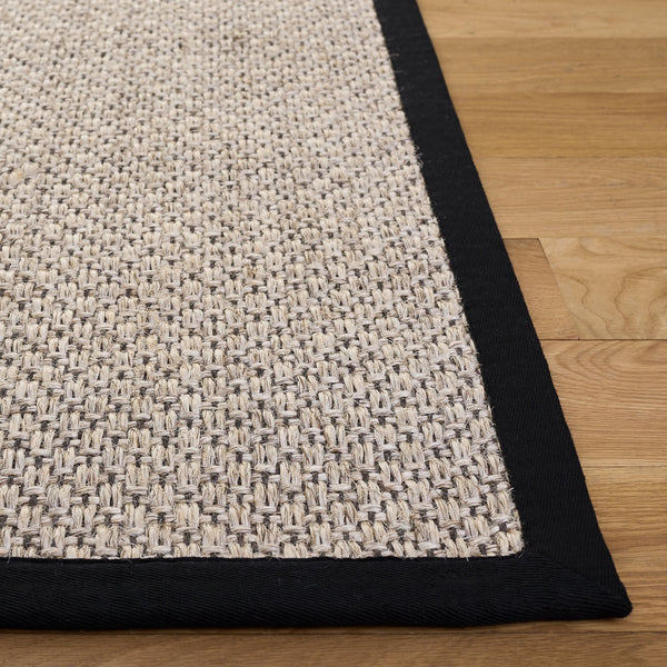 Safavieh Natural Sisal Area Rug Marble Black — Handcrafted Jacquard Weave, Durable Low-Profile 8X10 Rug 9'-0" x 12'-0" NF533Z-9
