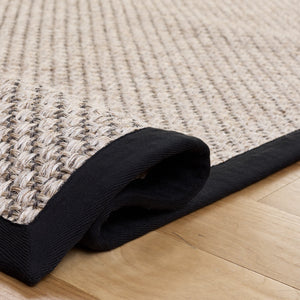 Safavieh Natural Sisal Area Rug Marble Black — Handcrafted Jacquard Weave, Durable Low-Profile 8X10 Rug 9'-0" x 12'-0" NF533Z-9