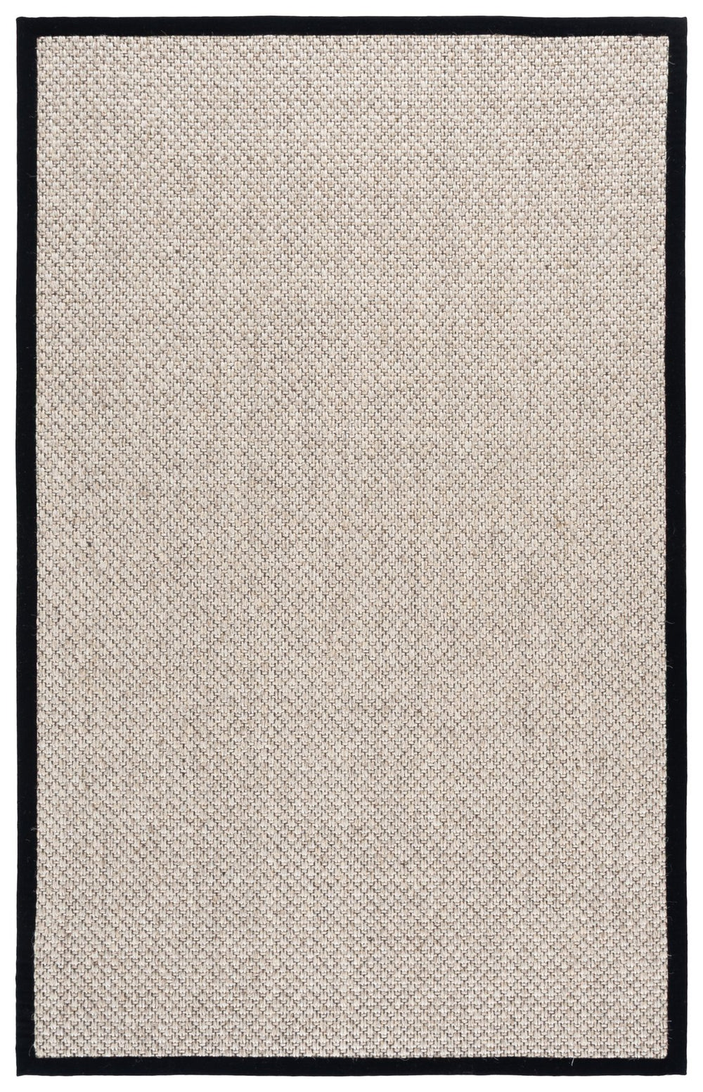 Safavieh Natural Sisal Area Rug Marble Black Jacquard Weave Low-Profile Rustic Modern Texture Durable Elegance 6'-0" x 9'-0" NF533Z-6