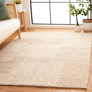 Safavieh Natural Fiber Hand-woven Area Rug - Timeless Elegance And Organic Charm For Your Living Space Bleach ,Ivory 90% Indian Hemp 10% Cotton Nf554b-5