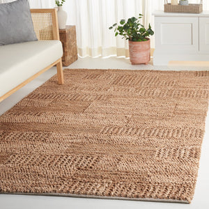 Safavieh Natural Fiber Area Rug - Handwoven Elegance From India, Durable Hemp Blend, Earthy Aesthetic For Home Natural 90% Indian Hemp 10% Cotton Nf555a-4