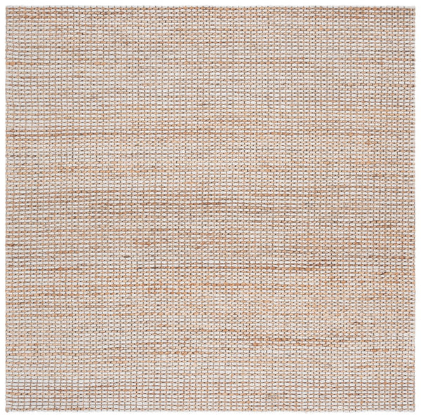 Safavieh Natural Runner Rug - Elegant Jacquard Weave In Soft Jute, Wool & Cotton Blend For Luxurious Spaces Natural ,Ivory 65% Jute,20% Wool,13% Cotton,2% Polyester Nf557a-6sq