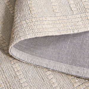 Safavieh Natural Hemp-Cotton Jacquard 6X9 Ivory Rug — Handcrafted Indian Weave, Sustainable Soft Textured Stripe NF558A-6