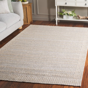 Safavieh Natural Fiber Area Rug - Elegant Jacquard Weave, Luxurious Comfort, Durable Natural Materials, 3/8” Height Ivory 80% Hemp,15% Cotton,5% Polyester Nf558a-6sq