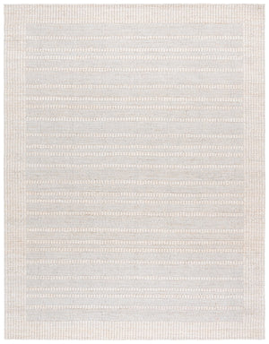Safavieh Natural Hemp-Cotton Jacquard 6X9 Ivory Rug — Handcrafted Indian Weave, Sustainable Soft Textured Stripe NF558A-6