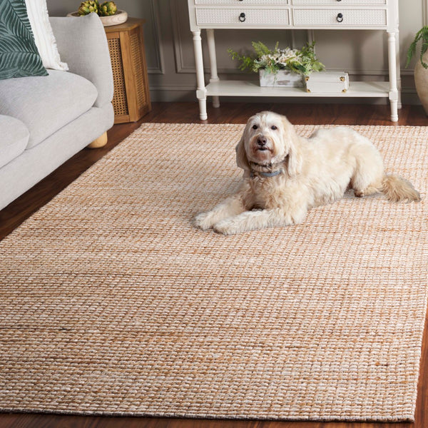 Safavieh Natural Area Rug - Eco-friendly Luxury With Timeless Charm - Handcrafted Jacquard Weave Design Natural ,Ivory 80% Hemp,15% Cotton,5% Polyester Nf559a-6