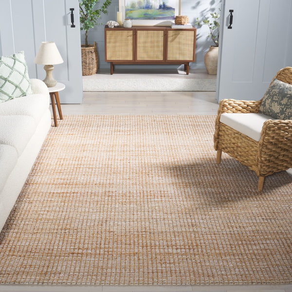 Safavieh Natural Area Rug - Eco-friendly Luxury With Timeless Charm - Handcrafted Jacquard Weave Design Natural ,Ivory 80% Hemp,15% Cotton,5% Polyester Nf559a-6