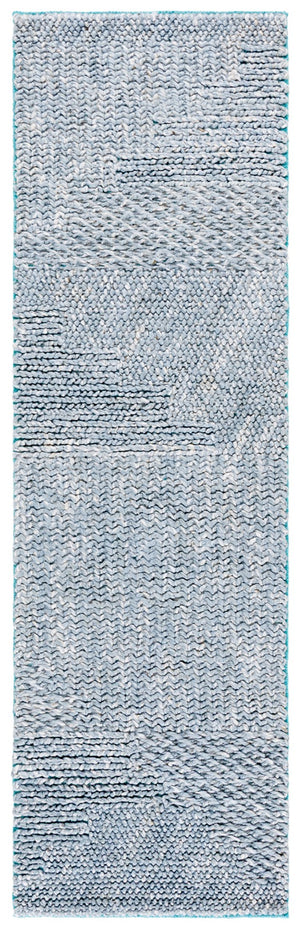 Safavieh Natural Hand Woven Area Rug – Eco-friendly Hemp & Cotton Blend For Stylish Home Decor & Comfort Grey ,Blue 80% Hemp,20% Cotton Nf560k-8