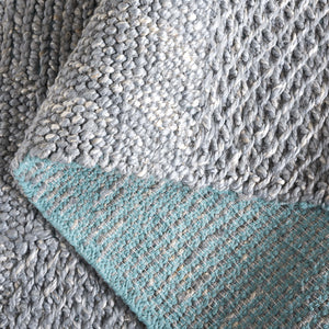 Safavieh Natural Hand Woven Runner Rug In Elegant Grey And Blue Hues, Eco-friendly For Every Decor Style Grey ,Blue 80% Hemp,20% Cotton Nf560k-5