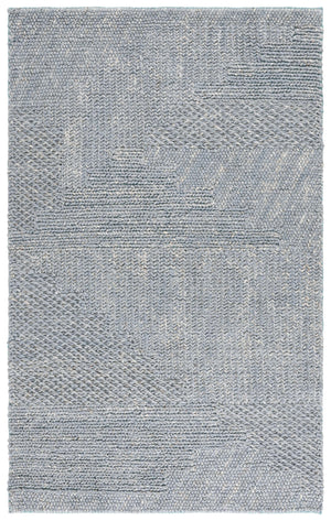 Safavieh Natural Hand Woven Runner Rug In Elegant Grey And Blue Hues, Eco-friendly For Every Decor Style Grey ,Blue 80% Hemp,20% Cotton Nf560k-5