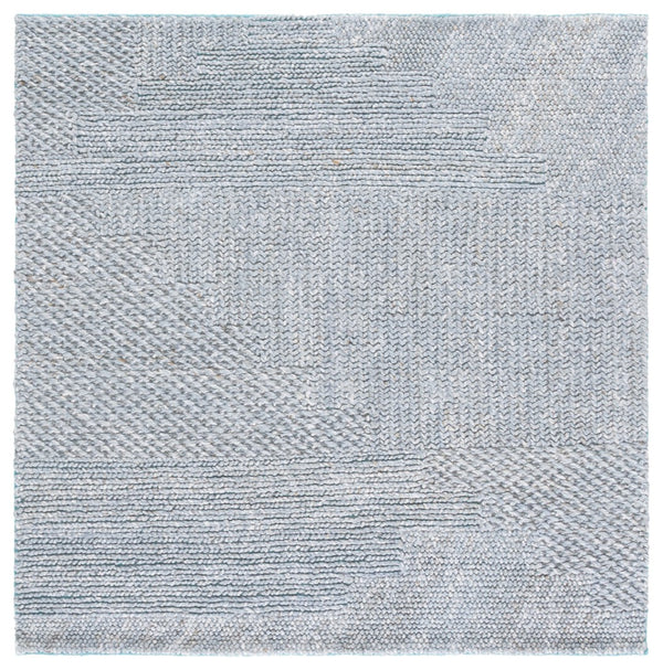 Safavieh Natural Hand Woven Area Rug – Eco-friendly Hemp & Cotton Blend For Stylish Home Decor & Comfort Grey ,Blue 80% Hemp,20% Cotton Nf560k-8