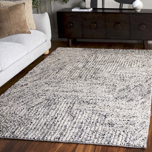Safavieh Natural Hand Woven Runner Rug In Elegant Grey And Blue Hues, Eco-friendly For Every Decor Style Black ,Ivory 80% Hemp,20% Cotton Nf560z-5