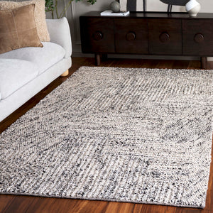 Safavieh Natural Hand Woven Area Rug – Eco-friendly Hemp & Cotton Blend For Stylish Home Decor & Comfort Black ,Ivory 80% Hemp,20% Cotton Nf560z-8