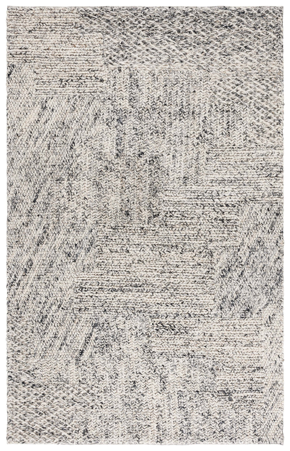 Safavieh Natural Hand Woven Runner Rug In Elegant Grey And Blue Hues, Eco-friendly For Every Decor Style Black ,Ivory 80% Hemp,20% Cotton Nf560z-28