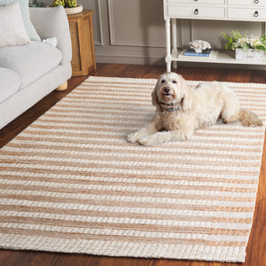 Safavieh Natural Fiber Area Rug - Exquisite Handmade Design In Soft Neutral Tones For Elegant Home Décor Natural ,Ivory 80% Hemp,15% Cotton,5% Polyester Nf561a-6sq