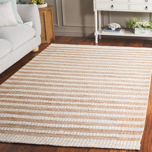 Safavieh Natural Fiber Area Rug - Exquisite Handmade Design In Soft Neutral Tones For Elegant Home Décor Natural ,Ivory 80% Hemp,15% Cotton,5% Polyester Nf561a-6sq