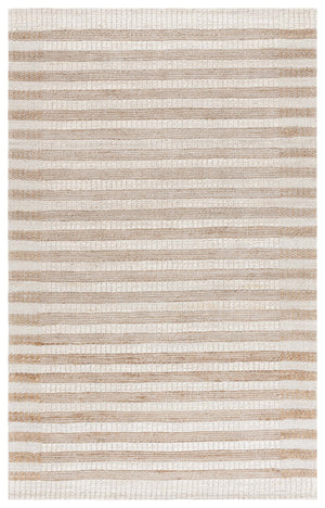 Safavieh Natural Fiber Runner Rug - Handcrafted Eco-friendly Design With Elegant Stripes For Any Space Natural ,Ivory 80% Hemp,15% Cotton,5% Polyester Nf561a-5