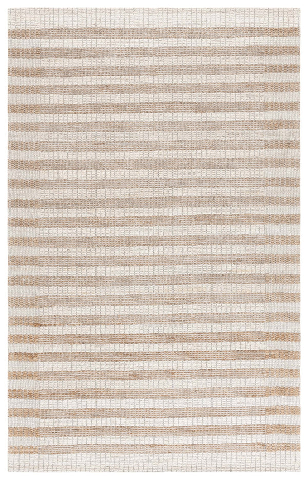 Safavieh Natural Fiber Runner Rug - Handcrafted Eco-friendly Design With Elegant Stripes For Any Space Natural ,Ivory 80% Hemp,15% Cotton,5% Polyester Nf561a-5