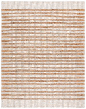 Safavieh Natural Fiber Runner Rug - Handcrafted Eco-friendly Design With Elegant Stripes For Any Space Natural ,Ivory 80% Hemp,15% Cotton,5% Polyester Nf561a-8