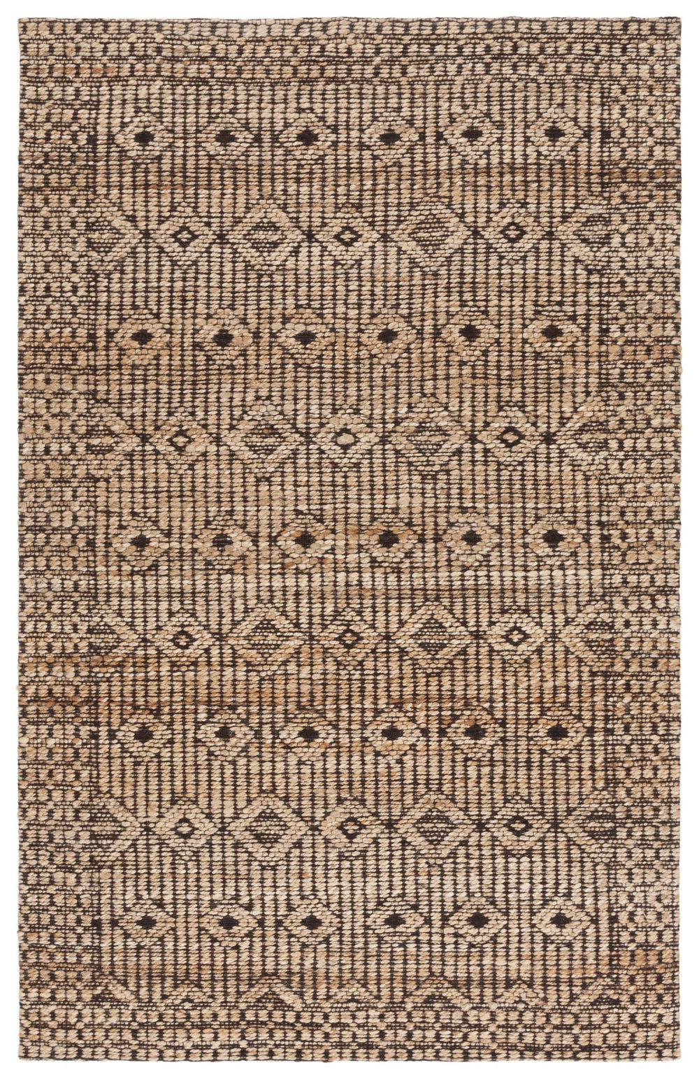Safavieh Natural Fiber Runner Area Rug: Elegant Jacquard Weave Design In Striking Hues For Any Space Natural ,Black 80% Hemp,15% Cotton,5% Polyester Nf562a-5