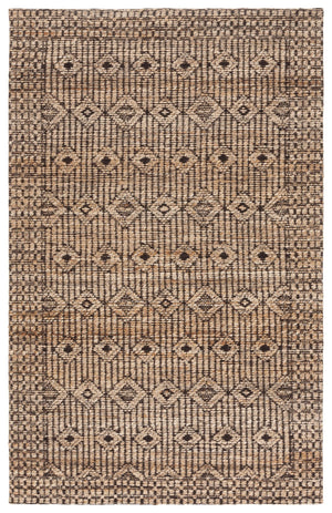 Safavieh Natural Fiber Runner Area Rug: Elegant Jacquard Weave Design In Striking Hues For Any Space Natural ,Black 80% Hemp,15% Cotton,5% Polyester Nf562a-5
