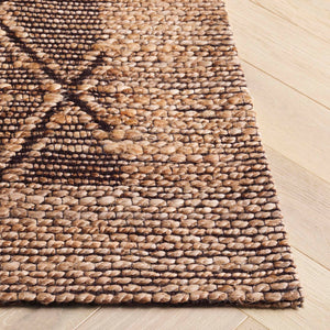 Safavieh Natural Runner Rug - Elegant Geometric Design, Eco-friendly Fiber Blend, Perfect For Hallways & Living Spaces Natural ,Brown 80% Hemp,15% Cotton,5% Polyester Nf563a-5