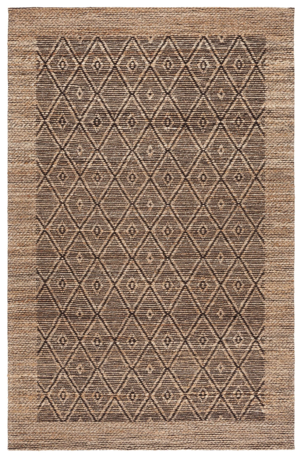 Safavieh Natural Runner Rug - Elegant Geometric Design, Eco-friendly Fiber Blend, Perfect For Hallways & Living Spaces Natural ,Brown 80% Hemp,15% Cotton,5% Polyester Nf563a-8