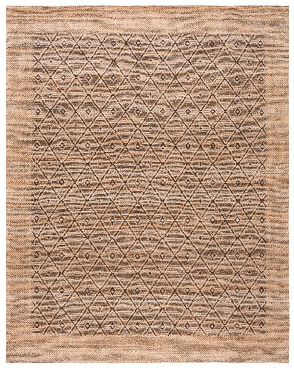 Safavieh Natural Fiber Area Rug - Elegant Jacquard Weave In Earthy Tones For Cozy Living Spaces And Style Natural ,Brown 80% Hemp,15% Cotton,5% Polyester Nf563a-4