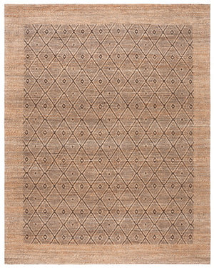 Safavieh Natural Fiber Area Rug - Elegant Jacquard Weave In Earthy Tones For Cozy Living Spaces And Style Natural ,Brown 80% Hemp,15% Cotton,5% Polyester Nf563a-4