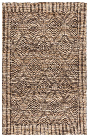 Safavieh Natural Fiber Runner Rug - Handwoven Elegant Design With Geometric Motifs For Timeless Home Décor Natural ,Black 80% Hemp,15% Cotton,5% Polyester Nf564a-5