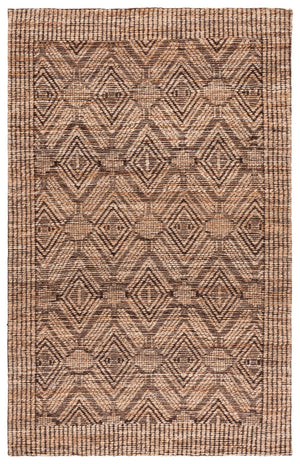 Safavieh Natural Fiber Area Rug - Elegant Geometric Design In Black & Natural Hues For Timeless Style Natural ,Black 80% Hemp,15% Cotton,5% Polyester Nf564a-4