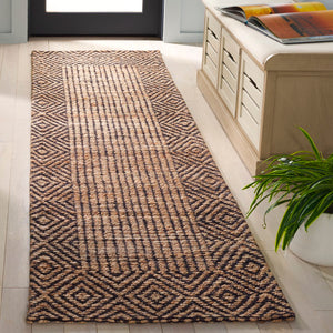 Safavieh Natural Fiber Area Rug - Handcrafted Geometric Design, Sustainable Elegance For Your Home Decor Natural ,Brown 80% Hemp,15% Cotton,5% Polyester Nf565a-6