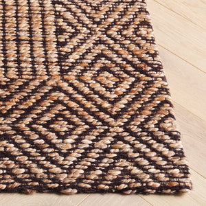 Safavieh Natural Fiber Area Rug - Handcrafted Geometric Design, Sustainable Elegance For Your Home Decor Natural ,Brown 80% Hemp,15% Cotton,5% Polyester Nf565a-6