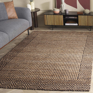 Safavieh Natural Fiber Runner Area Rug - Elegant Jacquard Weave, Eco-friendly Comfort For Hallways & Living Spaces Natural ,Brown 80% Hemp,15% Cotton,5% Polyester Nf565a-5