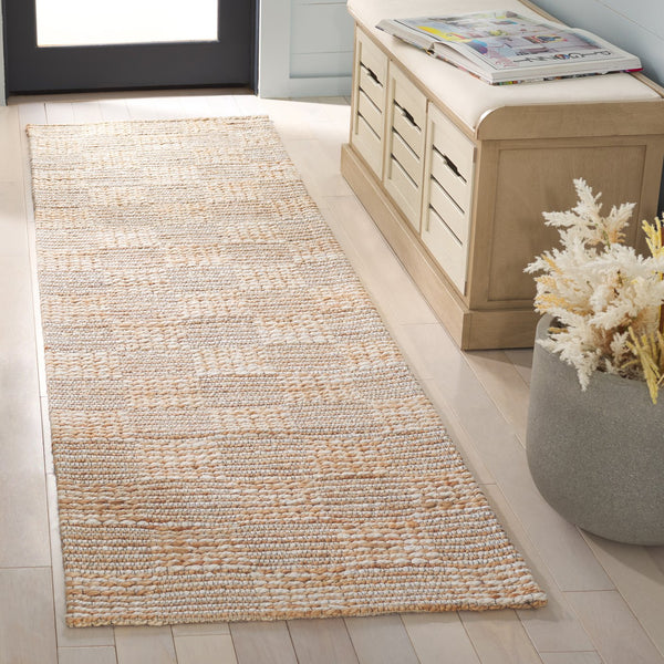 Safavieh Natural Fiber Runner Rug - Timeless Elegance With Eco-friendly Durability For Your Home Décor Natural ,Ivory 80% Hemp,15% Cotton,5% Polyester Nf567a-28
