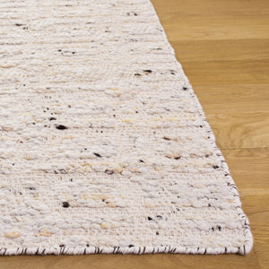 Safavieh Natural Hand-Woven Ivory-Beige Square Rug — Plush Low-Profile Wool Blend For Cozy, Coastal Style 6'-0" x 6'-0" NF570A-6SQ
