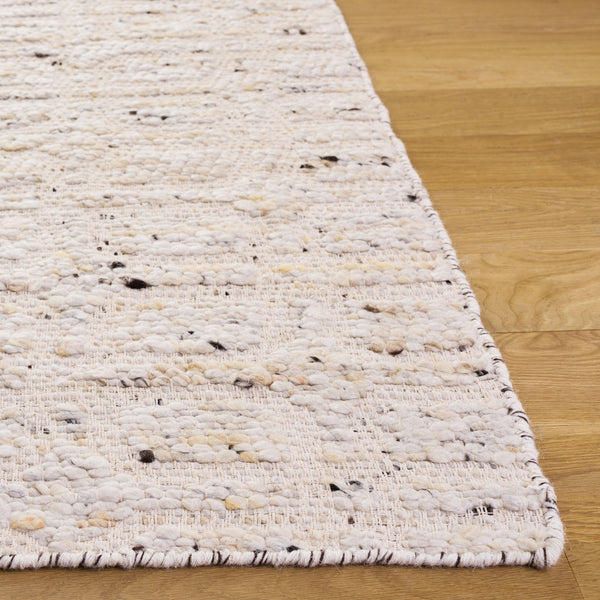 Safavieh Natural Hand-Woven Ivory-Beige Square Rug — Plush Low-Profile Wool Blend For Cozy, Coastal Style 6'-0" x 6'-0" NF570A-6SQ