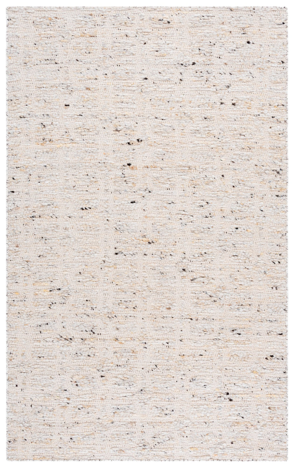 Safavieh Natural Hand-Woven Wool Blend Rug In Ivory Beige — Timeless Neutral Texture For Cozy Living Spaces 5'-0" x 8'-0" NF570A-5