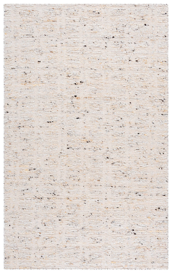 Safavieh Natural Hand-Woven Wool Blend Rug In Ivory Beige — Timeless Neutral Texture For Cozy Living Spaces 5'-0" x 8'-0" NF570A-5