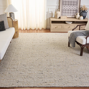 Safavieh Natural Hand-Woven Wool Blend Runner In Ivory Beige — Coastal Casual Low Pile Rug For Hallways 2'-3" x 8'-0" NF570A-28
