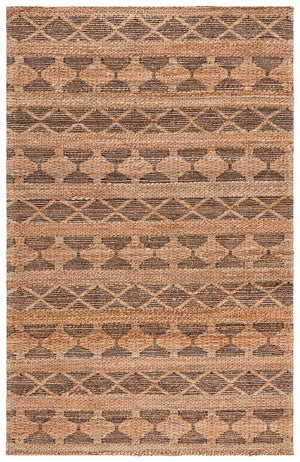 Safavieh Natural Hand‑Woven Jute Runner Rug — Coastal Black Geometric Jacquard Weave, Durable Plush Feel 2'-3" x 8'-0" NF571Z-28