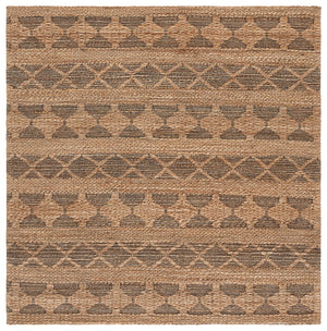 Safavieh Natural Hand‑Woven Jute Runner Rug — Coastal Black Geometric Jacquard Weave, Durable Plush Feel 2'-3" x 8'-0" NF571Z-28
