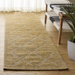 Safavieh Natural Hand-Woven Jute Ivory Rug With Geometric Jacquard Pattern — Coastal Texture, Durable Craftsmanship 4'-0" x 6'-0" NF572A-4