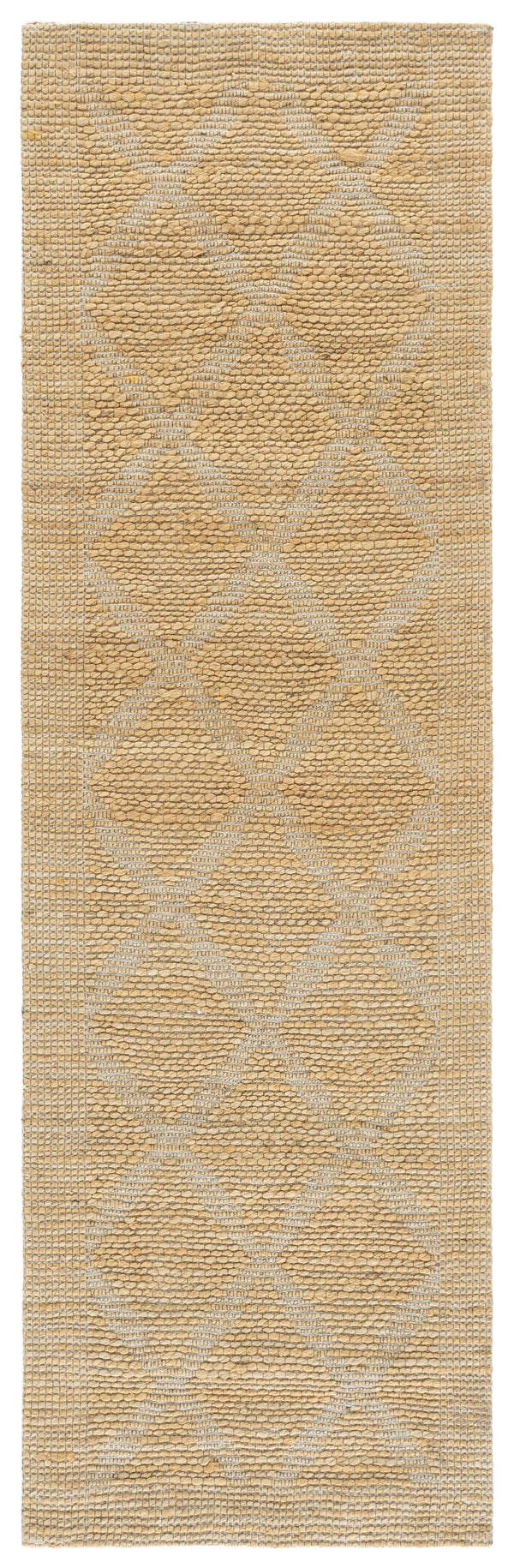 Safavieh Natural Hand‑Woven Jacquard Ivory Rug — Coastal Geometric Texture, Jute Blend, Durable Soft 7/8" 5'-0" x 8'-0" NF572A-5