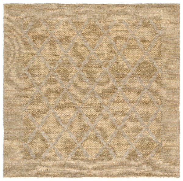 Safavieh Natural Hand-Woven Jacquard Ivory Area Rug — Coastal Geometric Texture, 85% Jute Durable Elegance 8'-0" x 10'-0" NF572A-8