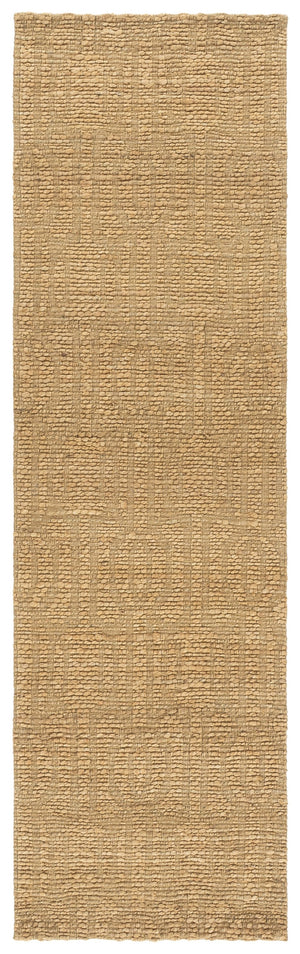 Safavieh Natural Hand-Woven Jacquard Runner — Jute-Cotton Blend, Geometric Neutral Design For Hallways 2'-3" x 8'-0" NF573A-28