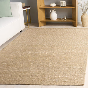 Safavieh Natural Hand‑Woven Jute Jacquard Rug — Neutral Geometric Texture, Durable Low Pile For High Traffic Spaces 8'-0" x 10'-0" NF573A-8